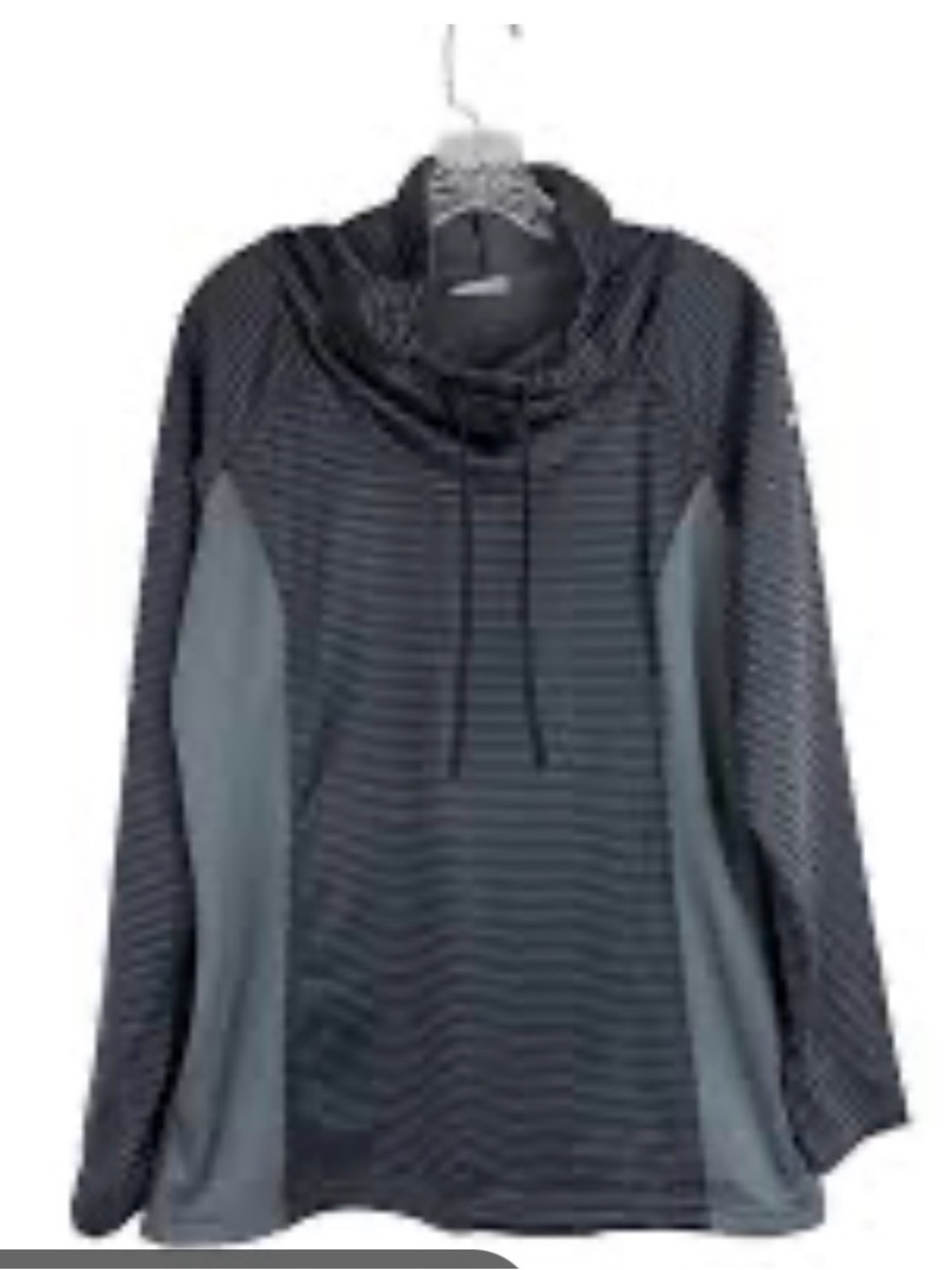Columbia Women’s Charcoal and Gray Cowl Neck Pullover Sz 2X EUC